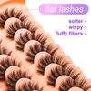 Dirbeauty Classic Cat Eye Lashes Wispy 16-18mm 8D Volume False Eyelashes 7 Pairs Pack Vegan Lashes (V01)