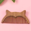 Beaupretty Natural Wooden Wide Tooth Hair Comb Sandalwood Comb Anti-static Wood Comb Cute Cat Ears Comb Hair Brush Pocket Comb