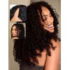 UNICE EasiContour V Part Wigs Human Hair Jerry Curly Glueless Wigs Human Hair Clip in Vpart Wig Minimal Leave Out Upgrade U Part Human Hair Wig Beginner Friendly 18 inch