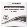 HOUSELABELS Compatible with DK-1218 Replacement Roll for Brother QL Label Printers; 1,000 Round Labels; 1" (25.4mm) Diameter with 2 Reusable CARTRIDGES - 1 Roll