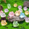 60 PCS Mini Owls for Crafts Dollhouse Fairy Garden Decor Miniature Figurines Owl Decor for Car Tiny Resin Animals for Micro Landscape Plant Pots