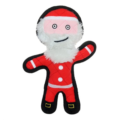 TUFFY - World's Tuffest Soft Dog Toy- Holiday - Santa -Squeakers-Multiple Layers.Made Durable, Strong & Tough.Interactive Play(Tug, Toss & Fetch).Machine Washable & Floats (Regular)