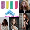 MOODKEY 30PCS Plastic Hair Rollers Set Heatless Roller Hair Curlers Snap on Rollers Self Grip Rollers Hairdressing Curlers Tools for DIY Hairdressing Hair Salon (5 Size)