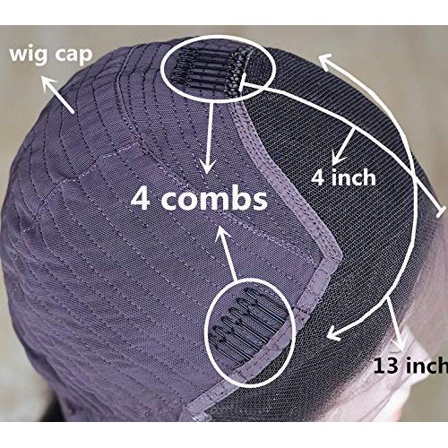 Quinlux Wigs 13X4 Lace Front Wig 150% Density Air Bangs Natural Color Short Bob Wigs Brazilian 100% Human Hair For Women (12 inch/lace front wig, 150% density)