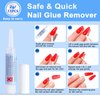 Nail Glue Remover for Press on Nails-11PCS Press on Nail Glue Remover for Fake Nail Tips Acrylic Nail Adhesive Remover Acetone-free Nail Polish Remover, Easy Remove Remover,Not for Remove Nail Polish