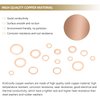 225 Pieces Copper Metric Flat Washers, Sealing Washers, Kindroufly 10 Sizes Copper Washers, Metal Washers Assortment Kit (M5 M6 M8 M10 M12 M14 M16)