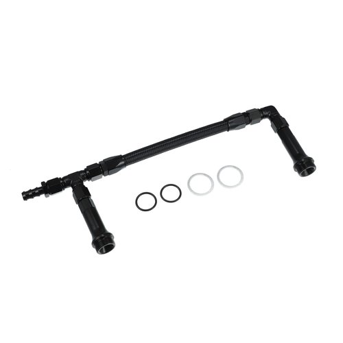X AUTOHAUX 1 Set 6AN Dual Feed Fuel Line AN6 Braided Nylon Fuel Line Hose for Holley 4150 Based Carb