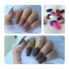 LoveOurHome 360pc Matte Coffin Press on Nails Short Fake Nails Coffin Acrylic Nails Press ons Nail Ballerina Artificial Fingernails Short Coffin False Nails Matte Presson Nails for Women Kids Girls