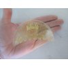 Generic Clear transparent triangle gold sparkle glitter hair claw clip for medium fine (Pattern: Triangle), 1 Count (Pack of 1)