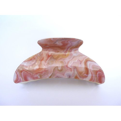 Generic Pink mauve beige marbled hair claw clip