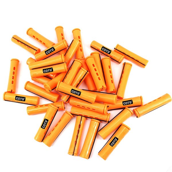 48 pc of COTU (R) Hair Perm Rods Jumbo Size - Tangerine Color