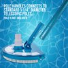U.S. Pool Supply Weighted Pool Vacuum Head, Transparent Curved Half Moon Body - Swivel Connection, Pole Handle - for above Ground & Inground Swimming Pools – Vinyl Liner Floor, Wall, Corner Cleaner