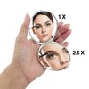 MADDesign Mother of Pearl Compact Mirror Round Double Sided Folding Magnify Crane Apricot Tree Design