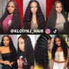 U Part Wigs Human Hair Wigs for Black Women Deep Wave Human Hair 250% Density Brazilian Hair Full Head Clip in Half Wig V Part Glueless Wigs Human Hair Pre Plucked U Shape Wigs Natural Color (26 inch)
