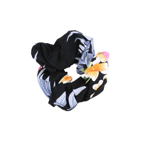 Hawaii Hangover Hair Tie Scrunchies in Hibiscus Black 1 Pack