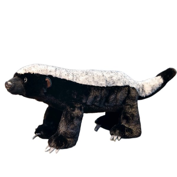 FRANKIEZHOU Honey Badger Stuffed Animal-Black 19.69",Realistic Badger Plush Toy, Honey Badger Stuffed Toy,Soft and Durable, Toy for Boy,Girl Toys,Gifts for Kids,Pillow Animals, Home Decor,Hugging Toy