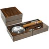 OYHBO Wooden Cigar Ashtray Set with Cutter and Punch High Glossy Folding Compact Collection Gift
