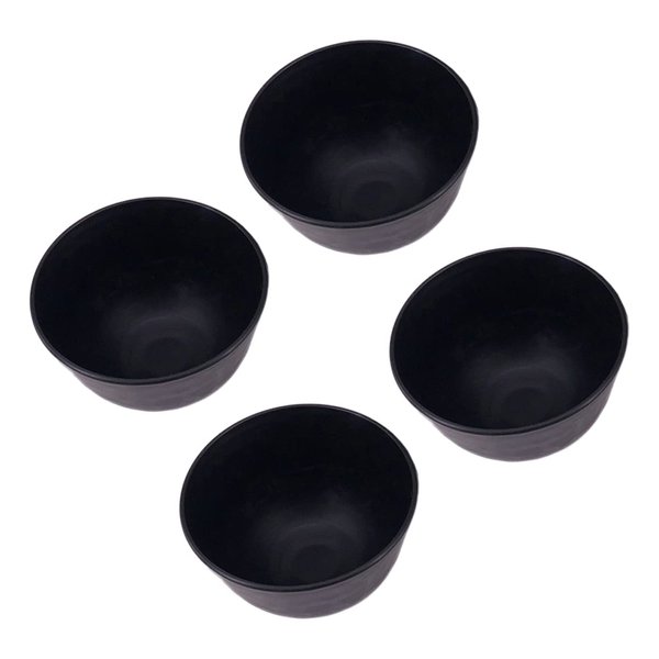 lasenersm 4 Pieces Rubber Facial Mask Mixing Bowl Facemask Bowl Mud Mask Mixing Bowl DIY Skin Care Mixing Tool for Lady Women Home Beauty Salon Use, Black