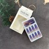 French Press on Nails Long Coffin Fake Nails Full Cover False Nails with gradient Design Acrylic Nails for Women and Girls 24Pcs (lavender)