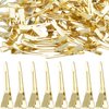 Single Prong Pins,100pcs 4.5cm Single Prong Clips Gold Curl Pins Duckbill Section Clips for Hair Extensions Styling Crafting