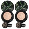 XINGXYUEL 2PCS Mushroom Head Air Cushion CC Cream BB Cream Foundation,Moisturizing Concealer Makeup Base Foundation,Long Lasting Full Coverage Foundation with Mushroom Makeup Sponge(Natural)