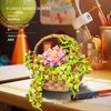 Flower Bouquet Building Set with LED Light, Flowers Basket Bonsai Botanical Collection Building Toys for Adults And Kids, Home Decor Gift for Valentine Day, Birthday, Christmas Day（691PCS）