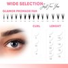GLAMOREYELASH 750 Promade Fans Loose Mix, Natural Eyelashes Extensions 3D-16D, Handmade Individual Lashes 0.03/0.05/0.07mm Thickness, C CC D, 8-16mm Length for Fluffy Eyelash Cluster (14D-0.03-C, 15-16-17mm)
