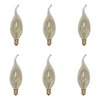 Royal Designs Vintage Antique Golden Smoke Flame Candelabra Style Base Incandescent Light Bulb, 25-Watts, Clear, E12, 130V (2-Pack)