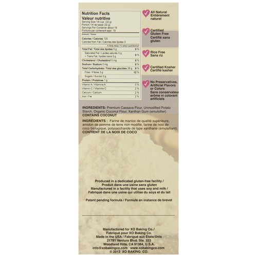 XO Baking Co Gluten Free All Purpose Flour Blend, 21-Ounce