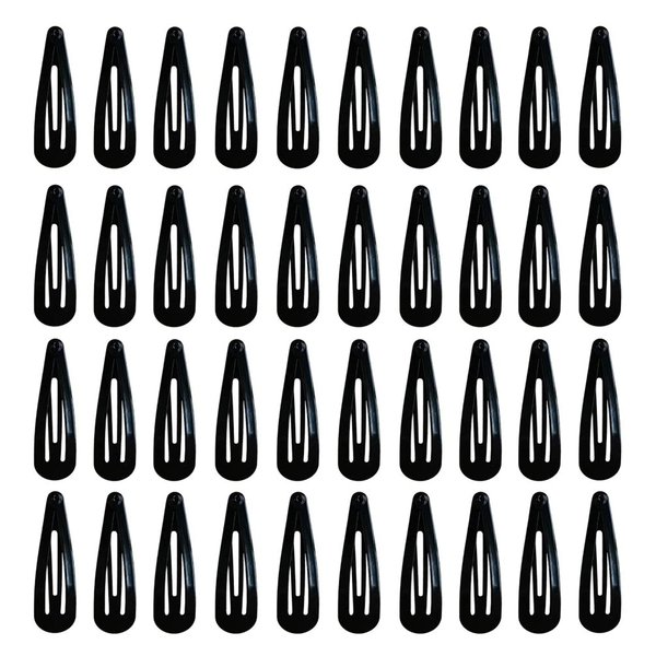40 Pieces 2 Inch Black Metal Snap Hair Clips Non-slip Hair Barrettes Hair for Girls, Women, Kids Teens or Toddlers