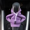 BELOMI Car Gear Shift Cover, Fashionable Hoodie Automotive Gear Shift Knob Protector, Mini Sweater Shirt Gear Shift Knob Cover, Universal Car Decor Accessories (Purple)