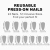 Halloween Press on Nails Medium Almond SWEKKE Fake Nails Full Cover Nightmare Before Christmas Nails Spider Web False Nails Matte Glue on Nails Artificial Acrylic Nails for Women Girls 24 Pcs