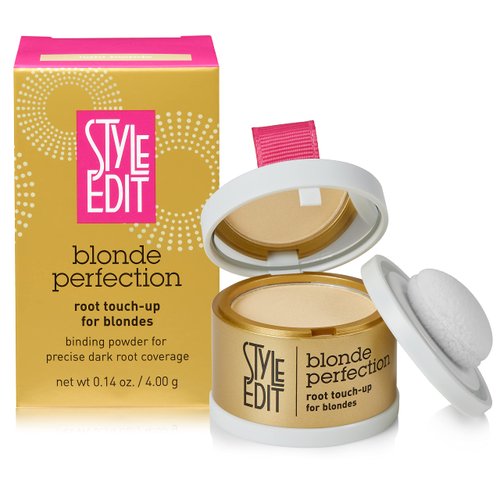 Root Touch Up Powder for Light Blonde Hair by Style Edit | Temporary Hair Color for Dark Roots and Highlights | Root Concealer for Grays, Thinning Hair and Hairline | Mineral Infused Powder | 0.13 oz.