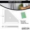 Questech Decor Corner Shower Shelf, Retrofit Shower Corner Shelf for Tiled Shower Walls, Bathroom Storage, 8 Inch Geo Flatback Shower Caddy Oil Rubbed Bronze Finish