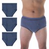 Wearever Men’s Incontinence Briefs for Bladder Control with Super Absorbency - Reusable & Washable Leak Proof Underwear for Men (Pack of 3) (Gray) (S) (Waist 30-32)