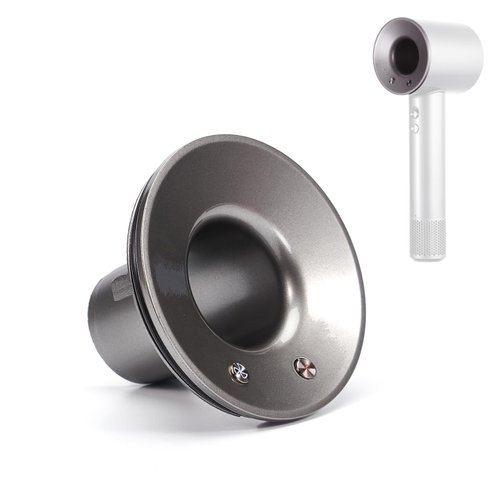 Front Baffle Replacement for Dyson Supersonic HD01 HD02 HD03 HD07 HD08 Hair Dryer Attachment, Hair Dryer Cover Replacement Parts with Sealing Ring (Silvery)