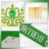Tiaras for Women,Birthday Sash for Women,Birthday Queen Sash,Birthday Sash and Crown,Birthday Sash and Tiara for Women,Birthday Tiara for Women,Queen Crown,Green birthday decorations,Green crown