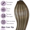 LaaVoo Balayage Clip in Hair Extensions Real Human Hair Light Brown to Blonde Balayage Hair Extensions Real Human Hair Clip ins Full Head Human Hair Extensions Clip in 7pcs 120g 16 Inch