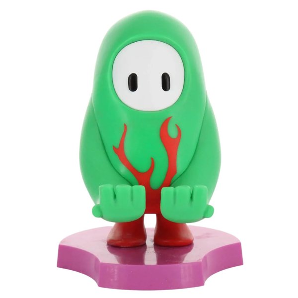 Exquisite Gaming: Holdems: Fall Guys - Hot Rod Flames -Earbud & Phone Holder, Cable Guys, Media Tonic, Mini Collectibles with a Twist, Licensed Figure