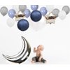 InBy 15pcs Navy Blue and Gold Moon Balloon Sky Night Moon Star Theme Balloon Party Decoration Baby Boy Girl Shower Wedding Birthday 36" Moon Foil Mylar Balloon 18" Start Balloon 12" Latex Balloon Kit