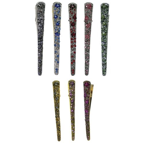 Set of 8 JCGY Alligator Strong Metal Hair Clips Long Duckbill Clips Beakclips for Hair Upstyling for Women Girls NM110-2-8