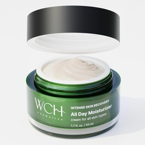 WCH Cosmetics All Day Moisturizer Face Cream with Ceramides and Peptides for Dry Skin – Anti-Aging Cream to Reduce Wrinkles, Redness, Irritation – Intense Skin Recovery – 1.7 fl. oz. / 50 ml