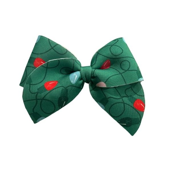 Christmas Lights Hair Bow, Christmas Bow, Winter Hair Bow, Christmas, Holiday, Neoprene
