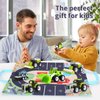 Seemiracle 11 Piece Baby Truck Car Toys Set Urban Traffic Scenarios Storage Bag with Play Mat Engineering Car for Toddlers 1-3 Year Old Boy Gift