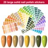YECIRALA 24 Sheets 336 Pieces Mix Color Nail Polish Strips for Women Girls Stick On Nail Polish Stickers Full Nail Wraps with Nail File Gel Nail Strips Solid Nail Stickers Self Adhesive Nail Decals