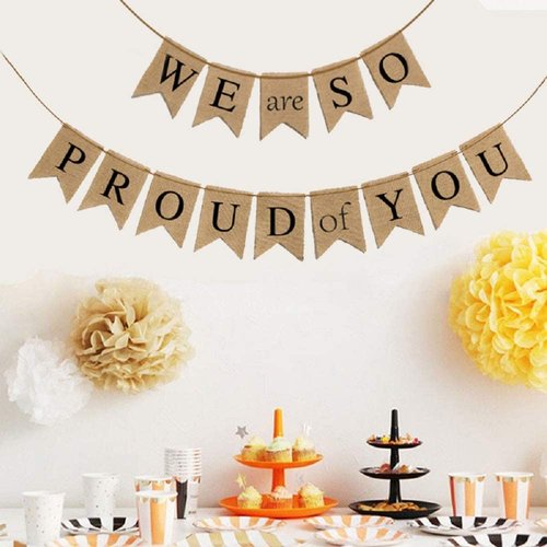 JeVenis We Are So Proud of You Banner Graduation Banner Congratulations Banner Graduation Party Decorations Graduation Commencement Decoration