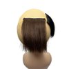 2pcs 100% Human Hair 6 inch Short Thick Hairpieces Adding Extra Hair Volume Clip in Hair Extensions Brazilian Virgin Hair Topper for Thinning Hair Women and Men 2 packs Lot (6 inch, Brown)