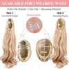 YIBANG Ponytail Extensions 20 Inch Long Curly Wavy Ponytail Extension Claw Jaw Clip in Blonde Highlights Wave Ponytail Drawstring Hairpiece Synthetic Body Curled Pony Tail for Women Girls(5.82OZ)…