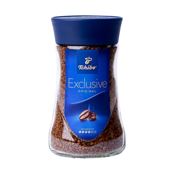 Tchibo Instant Coffee - Exclusive Original - Made of Medium-Roasted Arabica and Robusta Beans for a Harmonious Taste and Delicate Aroma - 4/6 Intensity, 2/6 Acidity, 3/6 Roast Level - 2 x 3.17 oz