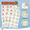 Lucleag 360PCS Christmas Wreaths Thank You Stickers for Envelopes, Round Christmas Thank You Stickers for Small Business Envelope Seals Card Candy Gift Present Wrapping Decorations